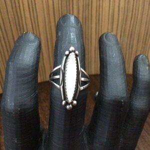 Sterling mother of pearl ring.  Size 7